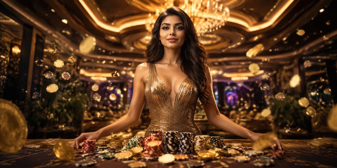 Young woman using casino and betting app on mobile device